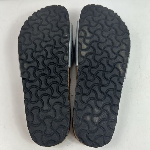 Birkenstock Madrid Silver  Patent Leather Single Strap Women's Sandals - Picture 11 of 13